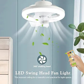 LED Ceiling Fan Light 360 Rotation Ceiling Fan Remote Control Ceiling Fan Acrylic Ceiling Fan
